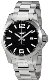 Longines Conquest Czarny/Stal Ø43 mm L3.778.4.58.6