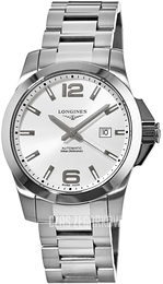 Longines Conquest Srebrny/Stal Ø43 mm L3.778.4.76.6