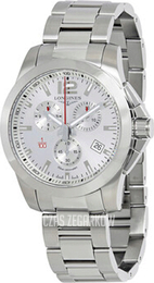 Longines Conquest Srebrny/Stal Ø44 mm L3.800.4.76.6