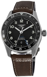 Longines Spirit Zulu Time Czarny/Skóra Ø42 mm L3.812.4.53.2