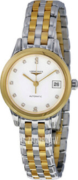 Longines Flagship Biały/Stal w odcieniu złota Ø26 mm L4.274.3.27.7