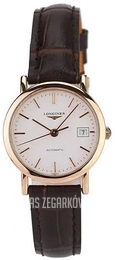 Longines Elegant Biały/Skóra Ø27.2 mm L4.378.8.12.4