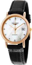 Longines Elegant Biały/Skóra Ø27.2 mm L4.378.8.87.0