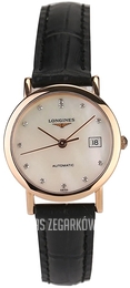 Longines Elegant Biały/Skóra Ø27.2 mm L4.378.8.87.4