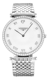 Longines Longines Grande Classique Biały/Stal Ø33 mm L4.741.0.09.6