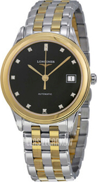 Longines Flagship Czarny/Stal w odcieniu złota Ø35.6 mm L4.774.3.57.7