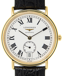 Longines Presences Biały/Skóra Ø34.5 mm L4.804.2.11.2
