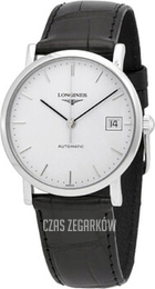 Longines Elegant Biały/Skóra Ø34.5 mm L4.809.4.12.2
