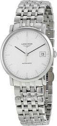 Longines Elegant Biały/Stal Ø34.5 mm L4.809.4.12.6