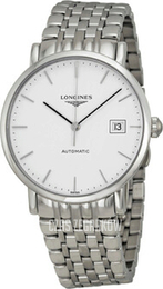 Longines Elegant Biały/Stal Ø37 mm L4.810.4.12.6