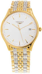 Longines Grande Classique Biały/Stal w odcieniu złota Ø38.5 mm L4.859.2.12.7