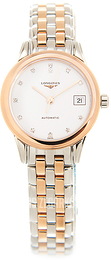 Longines Flagship Biały/Stal w kolorze różowego złota Ø38.5 mm L4.874.3.99.7