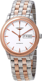 Longines Flagship Biały/Stal w kolorze różowego złota Ø38.5 mm L4.899.3.92.7
