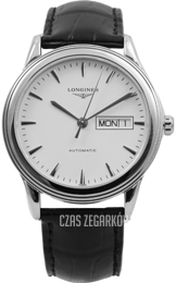 Longines Flagship Biały/Skóra Ø38.5 mm L4.899.4.12.2