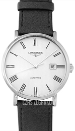 Longines Elegant Biały/Skóra Ø41 mm L4.911.4.11.2