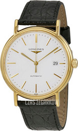 Longines Presences Biały/Skóra Ø38.5 mm L4.921.2.12.2
