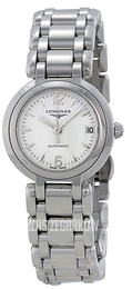 Longines PrimaLuna Biały/Stal Ø26.5 mm L8.111.4.16.6