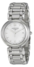 Longines PrimaLuna Biały/Stal Ø34 mm L8.114.4.16.6