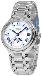 Longines Primaluna Srebrny/Stal Ø34 mm L8.126.4.71.6