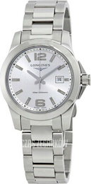 Longines Conquest Srebrny/Stal Ø29.5 mm L3.376.4.76.6