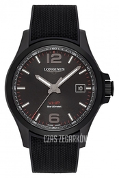 Longines Conquest V.H.P. Czarny/Guma Ø43 mm L3.726.2.56.9