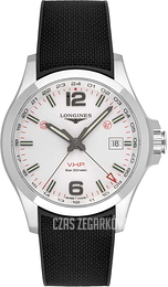Longines Conquest V.H.P. Srebrny/Guma Ø43 mm L3.728.4.76.9