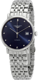 Longines Elegant Niebieski/Stal Ø37 mm L4.810.4.97.6