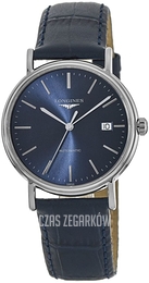 Longines Presence Niebieski/Skóra Ø38.5 mm L4.921.4.92.2
