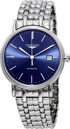 Longines Presence Niebieski/Stal Ø38.5 mm L4.921.4.92.6