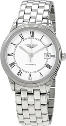Longines Flagship Biały/Stal Ø38.5 mm L4.974.4.21.6