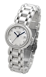 Longines PrimaLuna Biały/Stal Ø26.5 mm L8.110.0.87.6