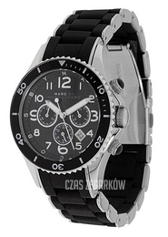 Marc by Marc Jacobs Rock Chrono Czarny/Stal Ø40 mm MBM2551