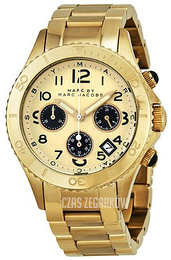 Marc by Marc Jacobs Rock Chrono Żółte złoto/Stal w odcieniu złota Ø40 mm MBM3158