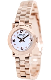 Marc by Marc Jacobs Amy Dinky Biały/Stal w kolorze różowego złota Ø21 mm MBM3227