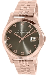 Marc by Marc Jacobs Brązowy/Stal w kolorze różowego złota Ø36 mm MBM3350