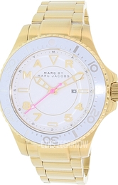 Marc by Marc Jacobs Biały/Stal w odcieniu złota Ø38 mm MBM3408