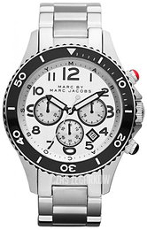 Marc by Marc Jacobs Rock Chrono Srebrny/Stal Ø46 mm MBM50287