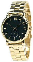 Marc by Marc Jacobs Amy Czarny/Stal w odcieniu złota Ø36 mm MBM8632