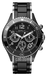 Marc by Marc Jacobs Rock Chrono Czarny/Stal Ø40 mm MBM9512