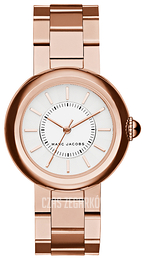 Marc by Marc Jacobs Dress Biały/Stal w kolorze różowego złota Ø34 mm MJ3466