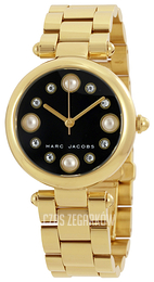 Marc by Marc Jacobs Dress Czarny/Stal w odcieniu złota Ø34 mm MJ3486