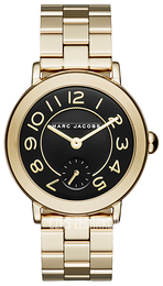 Marc by Marc Jacobs Riley Czarny/Stal w odcieniu złota Ø36 mm MJ3512