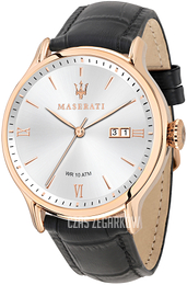 Maserati Epoca Srebrny/Skóra Ø42 mm R8851118008