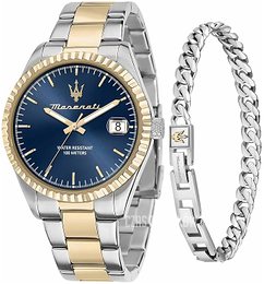 Maserati Lifestyle Niebieski/Stal w odcieniu złota Ø43 mm R8853100033