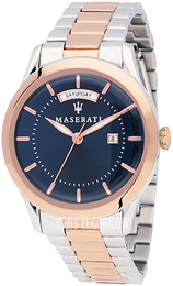 Maserati Tradizione Niebieski/Stal w kolorze różowego złota Ø40 mm R8853125001