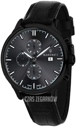 Maserati Attrazione Czarny/Skóra Ø43 mm R8871626005