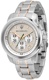 Maserati Royale Beżowy/Stal w kolorze różowego złota Ø44 mm R8873637002