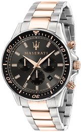 Maserati Sfida Czarny/Stal w kolorze różowego złota Ø44 mm R8873640002