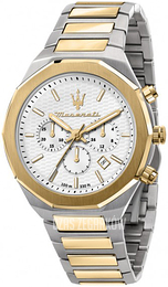 Maserati Stile Biały/Stal w odcieniu złota Ø45 mm R8873642009