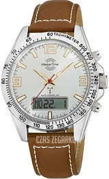 Master Time Classic Srebrny/Skóra Ø42 mm MTGA-10877-42L